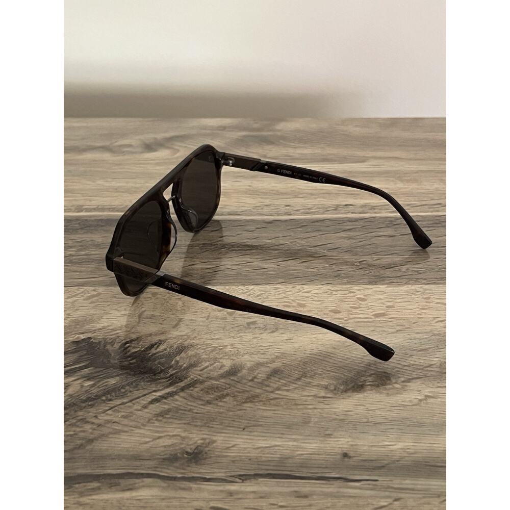 Fendi Aviator Sunglasses Havana Tortoise Ff Logo Fe40026U 52A - Picture 6 of 9